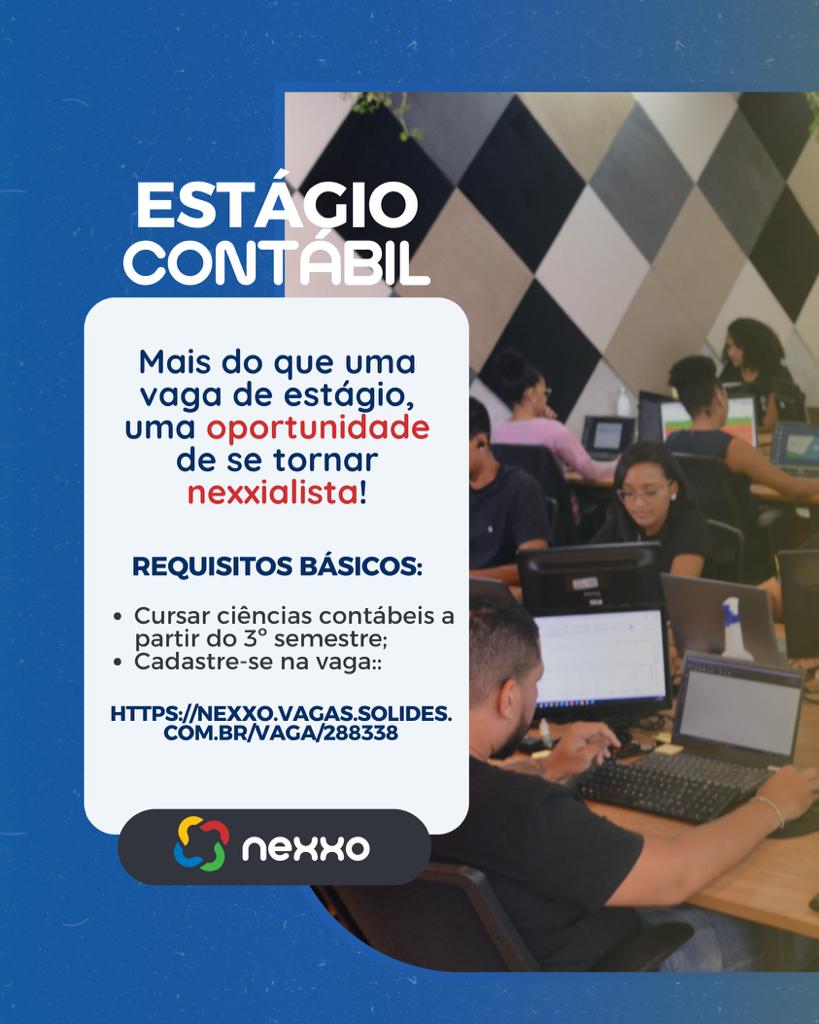 Oportunidade de estágio para Ciências Contábeis